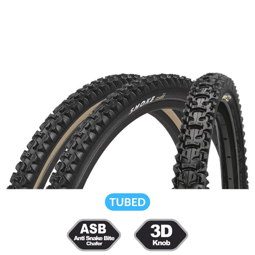 Panaracer Smoke Mountain Bike Tire Bike Chain Rings & Accessories, Black Tread/Black Sidewall - RACKTRENDZ