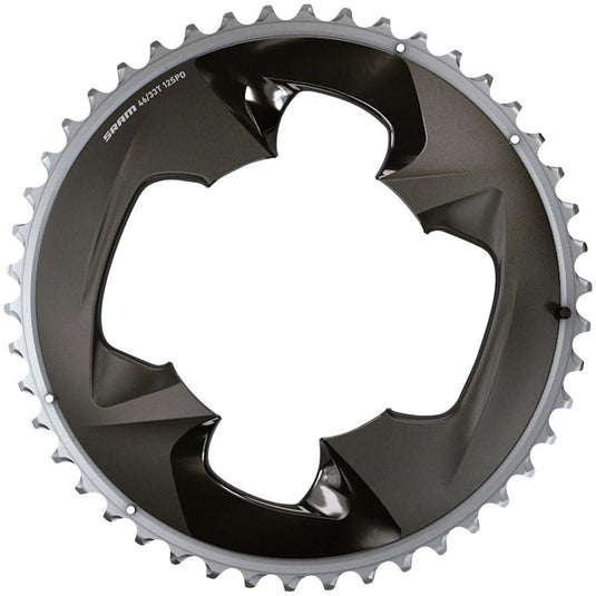 SRAM Unisex's Road 107Bcd 2X12 Force with Cover Plate Chainring, Polar Grey, 46t - RACKTRENDZ