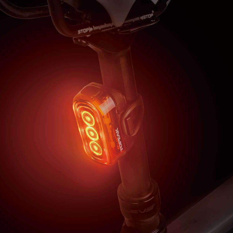 Load image into Gallery viewer, Topeak TailLux 100 USB Bicycle Tail Light - Red/Amber - TMS093RY - RACKTRENDZ

