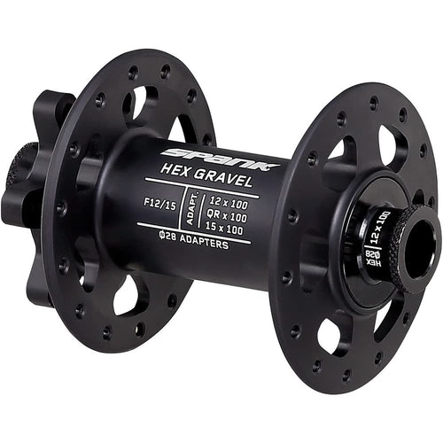 Spank HEX Gravel F12/15 Front Hub Black 28H - RACKTRENDZ