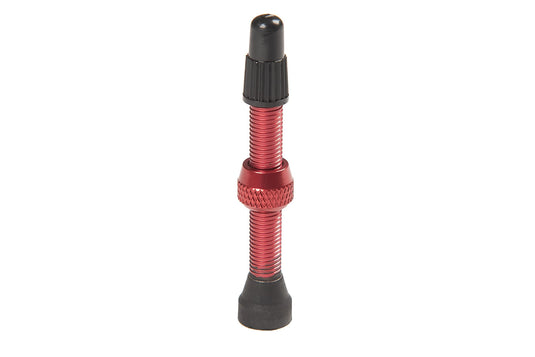 Stan's NoTubes Universal Tubeless Presta Valve Stem Pair, Aluminum Stems, 44mm, Red - RACKTRENDZ