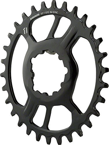 SRAM Unisex's X-Sync 30T Direct Mount 3mm Offset Steel 3.5mm 11 Speed Chainring, Black - RACKTRENDZ