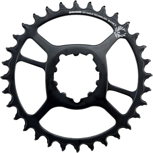 SRAM Unisex's X-Sync 2 Steel Direct Mount 3mm Offset Boost Eagle Chainring, Black, 32t - RACKTRENDZ