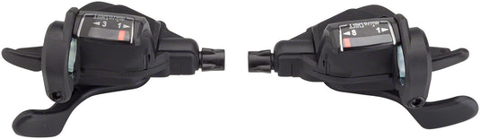 Microshift Mezzo Thumb-Tap Shifter Set, 8-Speed, Triple, Optical Gear Indicator, Shimano Compatible - RACKTRENDZ