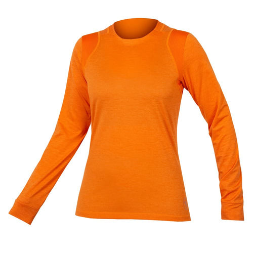 Endura Women's SingleTrack Long Sleeve MTB Cycling Jersey Harvest, Large - RACKTRENDZ