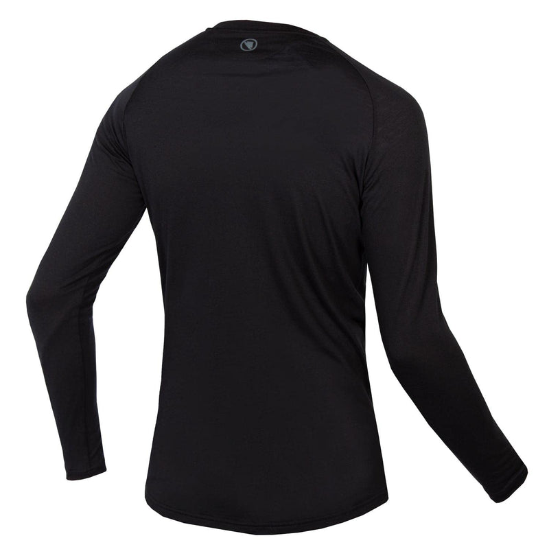 Chargez l&#39;image dans la visionneuse de la galerie, Endura BaaBaa Blend Long Sleeve Cycling Men&#39;s Baselayer Black, Medium - RACKTRENDZ
