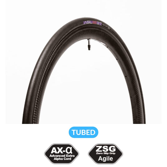 Agilest Folding Road Tires 700x25C Black/Black - RACKTRENDZ