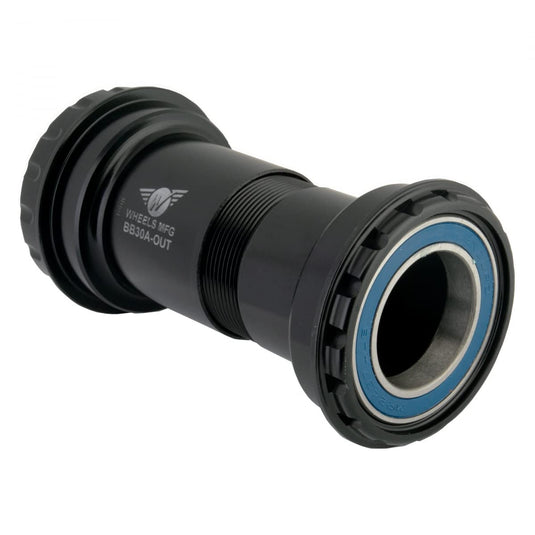 Wheels Manufacturing BB30A Frame to Hollowtech II Spindle Outboard Thread Together Bottom Bracket, Black - RACKTRENDZ