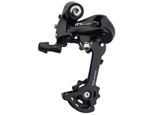 Microshift R9 Rear Derailleur - 9,10 Speed, Medium Cage, Black - RACKTRENDZ