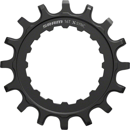 SRAM Unisex's X-Sync Sprocket for Bosch Motors 16T Straight Steel Black Chainring - RACKTRENDZ