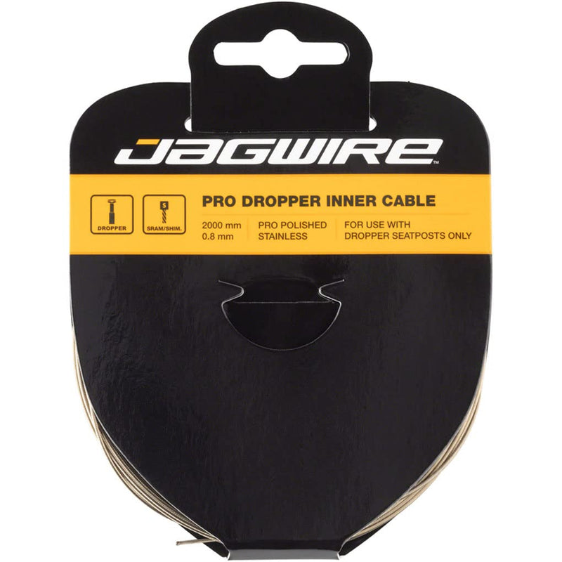 Load image into Gallery viewer, Jagwire Dropper Inner Cable-Pro Polished Stainless-0.8 x 2000 mm Adult Unisex Saddle, Black, One Size - RACKTRENDZ
