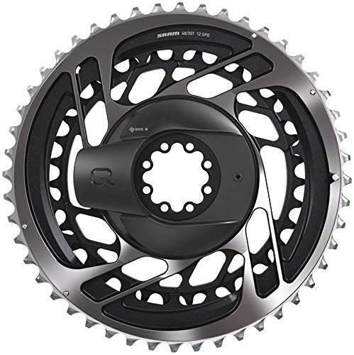 SRAM, Red AXS Quarq, Power Meter Crankset, Speed: 12, Spindle: 28.99mm, BCD: Direct Mount, 48/35, Dub, 165mm, Black, - RACKTRENDZ
