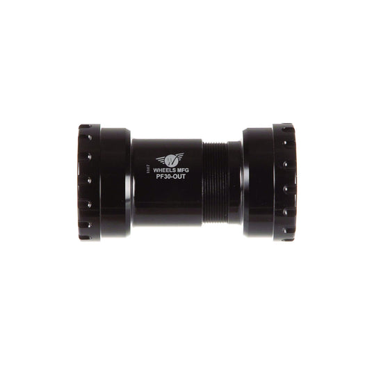 wheels Manufacturing PressFit 30 to 30mm Spindle (CINCH/Rotor/386EVO/ect) Outboard Thread Together Bottom Bracket, Black - RACKTRENDZ