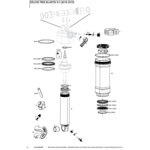 DLX/SDLX Debonair V2 Air Can 205/230x57.5-65mm 11.4118.059.002 - RACKTRENDZ