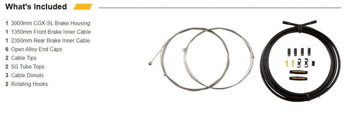 Jagwire Universal Sport Brake Cable Kit fits SRAM/Shimano and Campagnolo, Sterling Silver - RACKTRENDZ