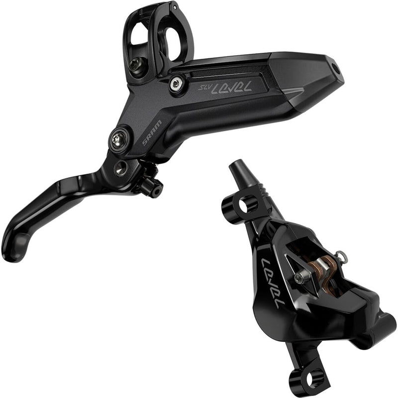 Load image into Gallery viewer, SRAM, Level Silver Stealth 2P, MTB Hydraulic Disc Brake, Front, Post Mount, Black - RACKTRENDZ
