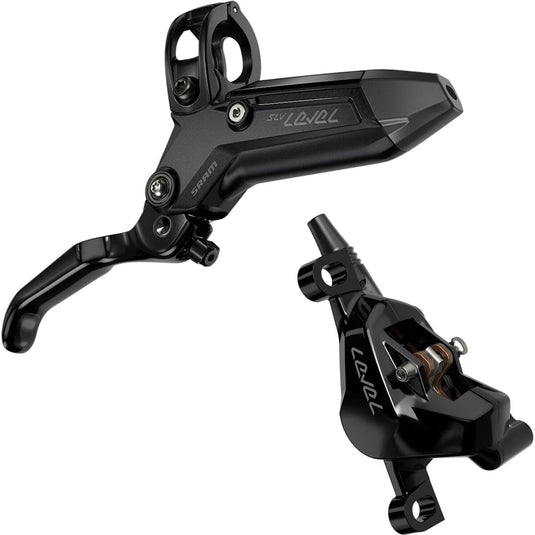 SRAM, Level Silver Stealth 2P, MTB Hydraulic Disc Brake, Front, Post Mount, Black - RACKTRENDZ