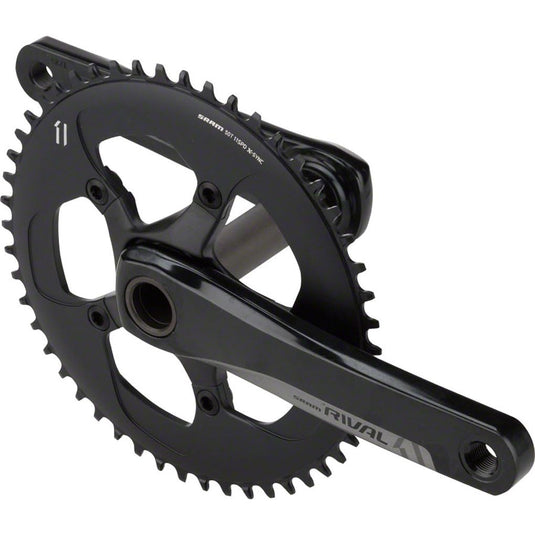 SRAM Rival 1 Crankset - 172.5mm, 10/11-Speed, 50t, 110 BCD, GXP Spindle Interface, Black - RACKTRENDZ