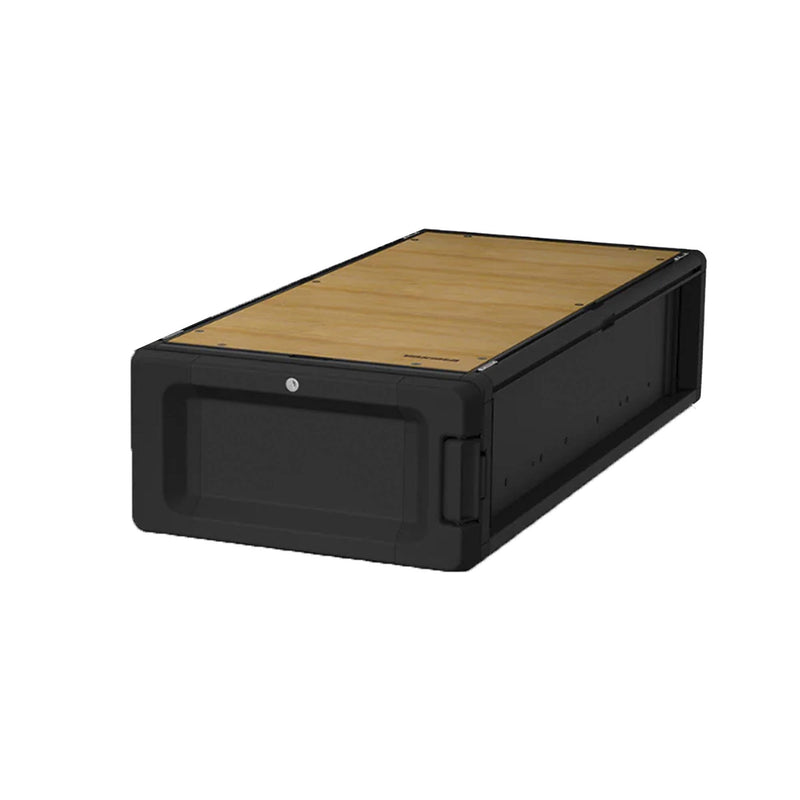 Chargez l&#39;image dans la visionneuse de la galerie, Yakima MOD Topper Grand tiroir demi-taille avec surface supérieure finie, glissières de tiroir et serrure SKS pour l&#39;organisation des tiroirs, noir
