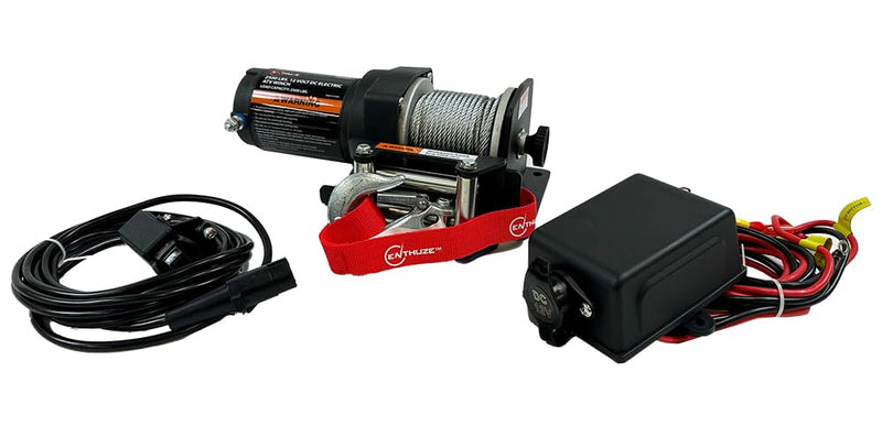 Load image into Gallery viewer, Enthuze 2500 lb ATV Winch with 1.1 HP Motor
