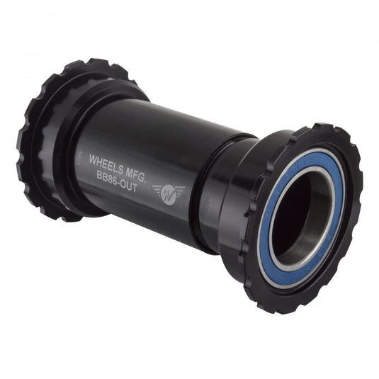 Wheels Manufacturing BB86 Bottom Bracket Threaded Together for Shimano Alloy Black Bike Pack Accessories - RACKTRENDZ