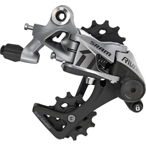 SRAM Rival 1 Rear Derailleur - 11 Speed, Medium Cage, Black/Silver - RACKTRENDZ