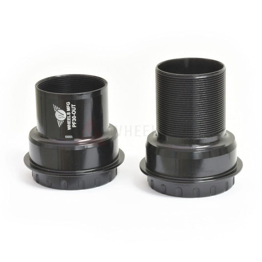 Wheels Manufacturing Press Fit 30 to Outboard Bottom Bracket with Angular Contact Bearings, Black, Shimano 24mm Spindle - RACKTRENDZ