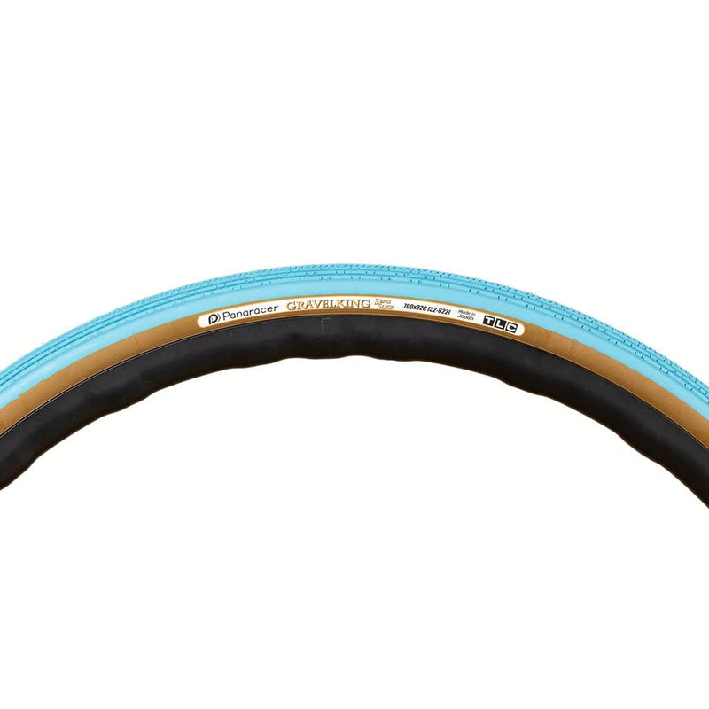 Chargez l&#39;image dans la visionneuse de la galerie, Panaracer Gravel King SS 700 x 38C Tubeless Ready Turquoise Blue/Brown - RACKTRENDZ
