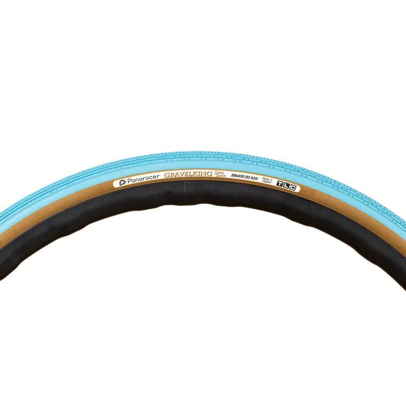 Chargez l&#39;image dans la visionneuse de la galerie, GRAVELKING (Slick Pattern) Folding Bicycle Tire - 700x38C - Turquoise Blue/Brown - RACKTRENDZ
