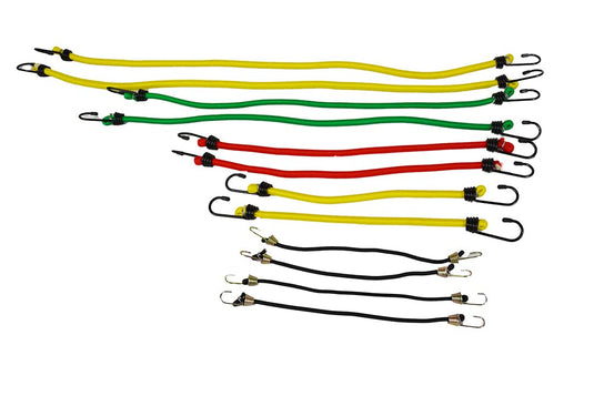 Enthuze Cargo 12-Piece Bungee Cord Set for Light-Duty Use