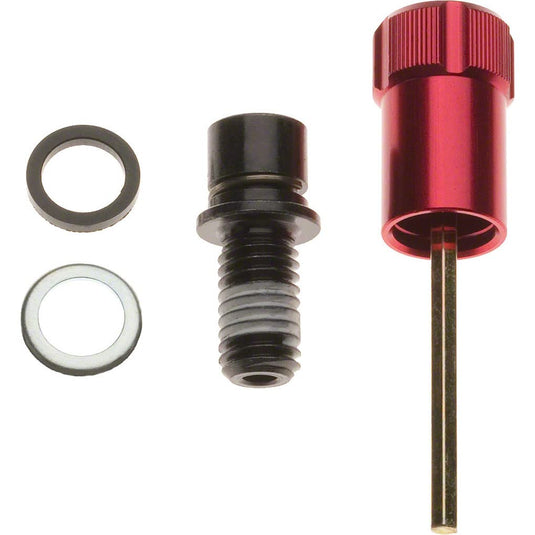 RockShox Rebound Adjuster Knob/Bolt Kit Aluminum Red Short - RACKTRENDZ