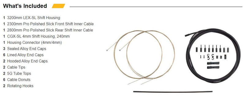 Load image into Gallery viewer, Jagwire PCK507 JGC507 Pro Shift Cable Kit, Yellow - RACKTRENDZ
