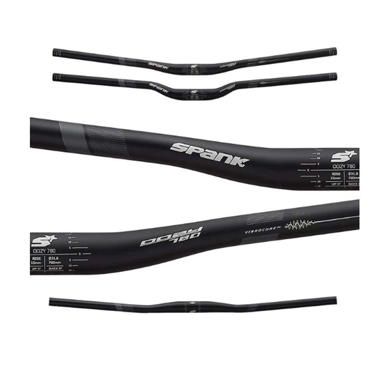 Spank Oozy Trail 780 Vibrocore Bicycle Handlebar (Black/Grey), Mountain Bike Handlebar, Aluminium Alloy Handlebars, Shotpeen Anodized Finish, Adjustable to 780-mm - RACKTRENDZ