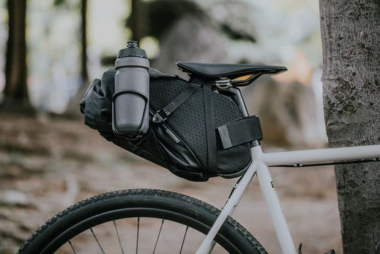 BackLoader Wishbone, Anti-swap Rear bikepacking Bag stabilizer, Aluminum, with 2 Sets of Bottle cage mounting Bosses - RACKTRENDZ