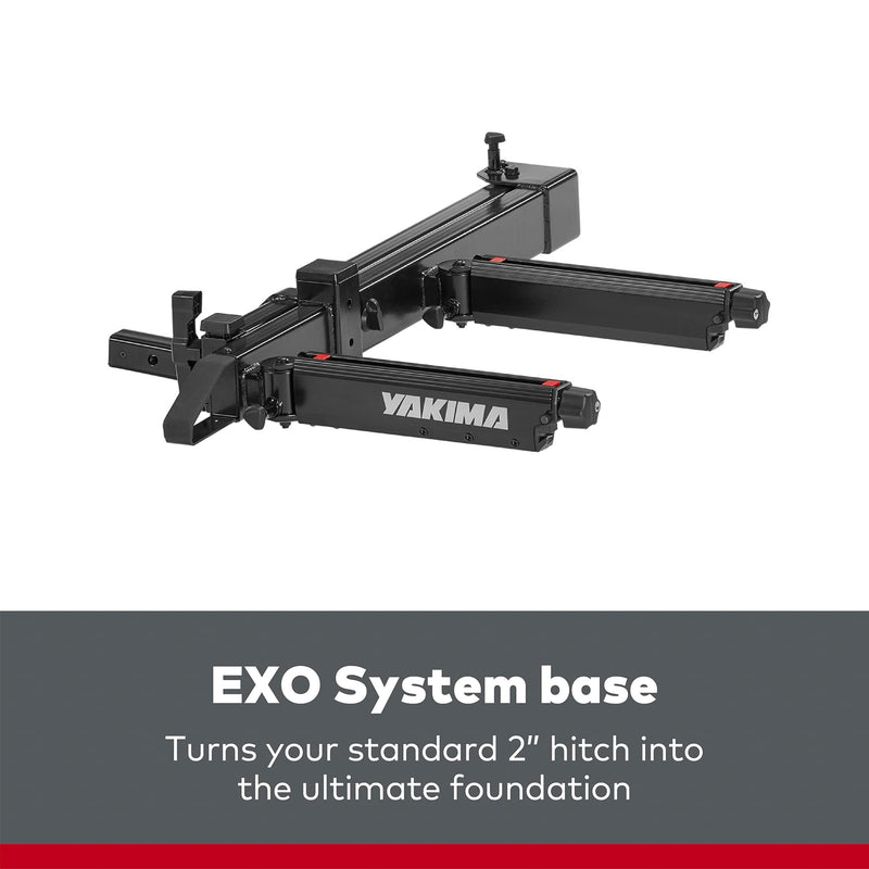 Chargez l&#39;image dans la visionneuse de la galerie, Système de rangement pour porte-bagages Yakima EXO SwingBase de 2 pouces avec HitchLock, noir
