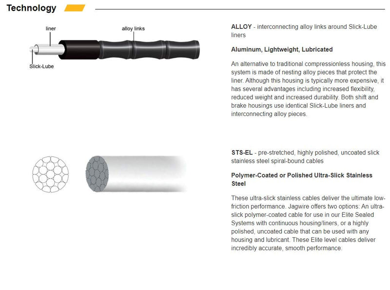 Load image into Gallery viewer, Jagwire JCK700 Road Elite Link Cable Brake Kit, Black - RACKTRENDZ
