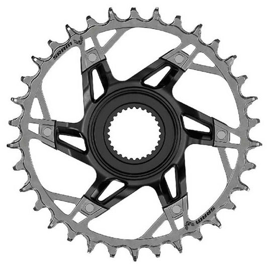SRAM, XX Eagle T-Type DM E-MTB Bosch, Chainring, Teeth: 34, Speed: 12, BCD: Direct Mount, Aluminum/Steel, Black - RACKTRENDZ