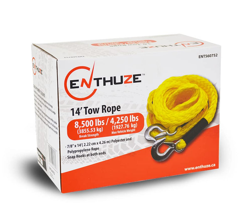 Load image into Gallery viewer, Enthuze Cargo 7/8" x 14' Tow Rope, 8500 lbs Break Strength
