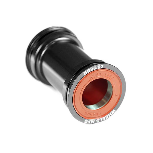 Wheels Manufacturing Press Fit 86/92 Bottom Bracket with ABEC 3 Bearings, Black, SRAM 24/22mm Spindle - RACKTRENDZ