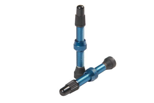 Stan's NoTubes Universal Tubeless Presta Valve Stem Pair, Aluminum Stems, 44mm, Blue - RACKTRENDZ