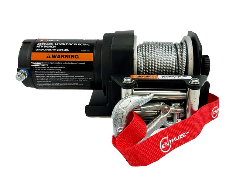 Load image into Gallery viewer, Enthuze 2500 lb ATV Winch with 1.1 HP Motor
