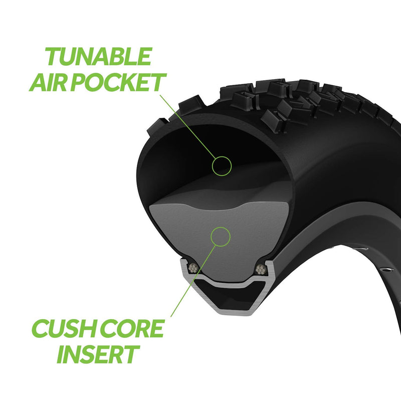 Chargez l&#39;image dans la visionneuse de la galerie, CushCore XC Set - Includes (1) Tire Insert, (1) Presta Valve &amp; (1) Rim Sticker, Easy At-Home Installation, Bicycle Tire Inserts, Helps Improve Ride Quality, Fits a 1.8&quot;-2.4&quot; Tire (Single, 27.5&quot;) - RACKTRENDZ
