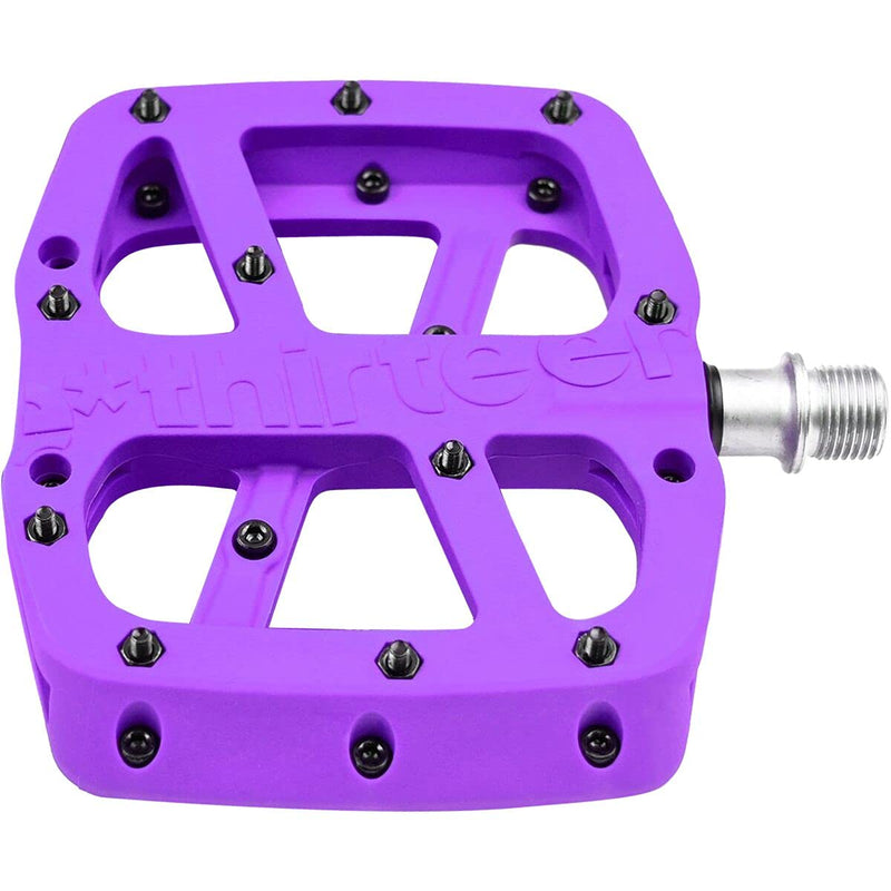 Chargez l&#39;image dans la visionneuse de la galerie, e*thirteen Components Base Flat Pedals Eggplant, Set - RACKTRENDZ
