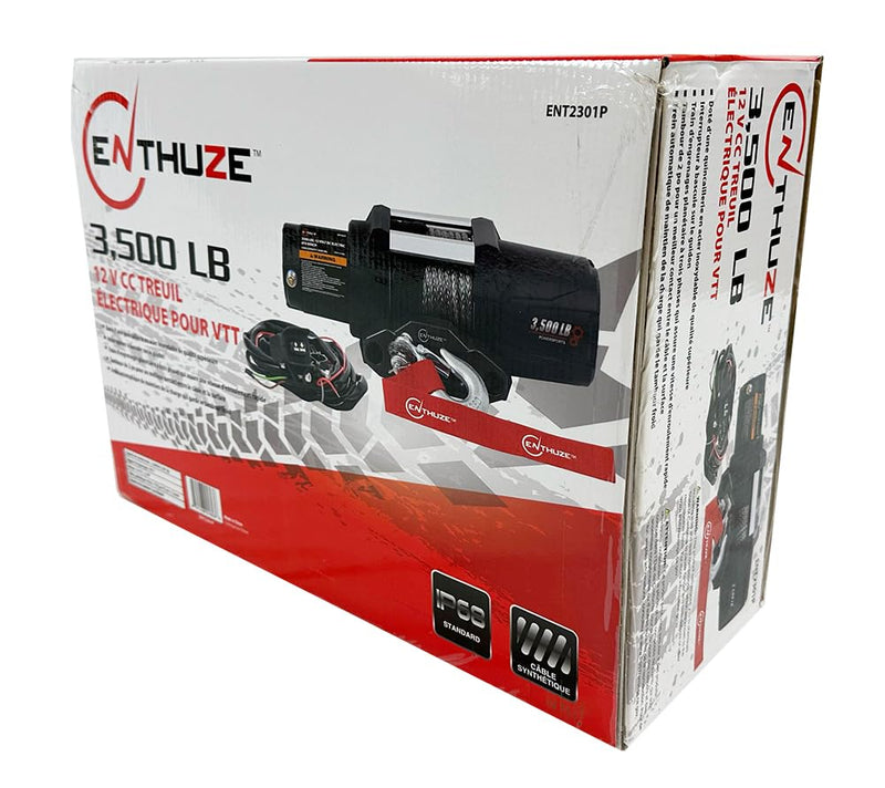 Load image into Gallery viewer, Enthuze 3500 lb Electric Winch for ATVs &amp; Powersports
