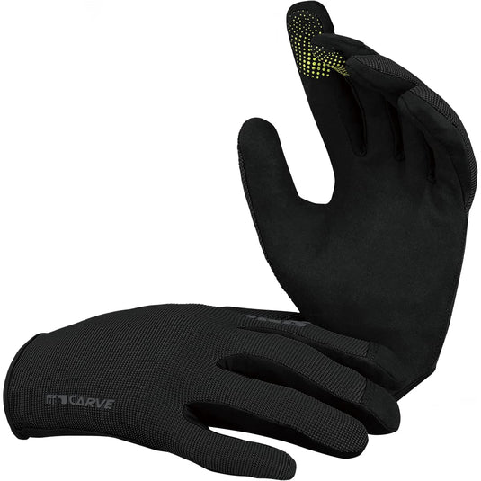 IXS Unisex Carve Ergonomic Preformed Slip-On Touch-Screen Motorcycle Gloves, Black, X-Large - RACKTRENDZ