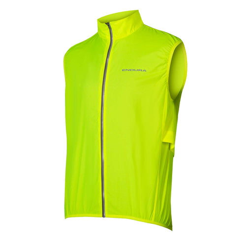 Endura Men's Pakagilet Windproof Cycling Vest Hi-Viz Yellow, Large - RACKTRENDZ