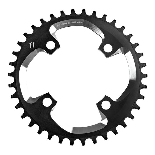 Truvativ Chainring DH 36T 4 Bolt 104 mm BCD X0DH Aluminium Blast Black 1 x 10, 11.6215.188.390 - RACKTRENDZ