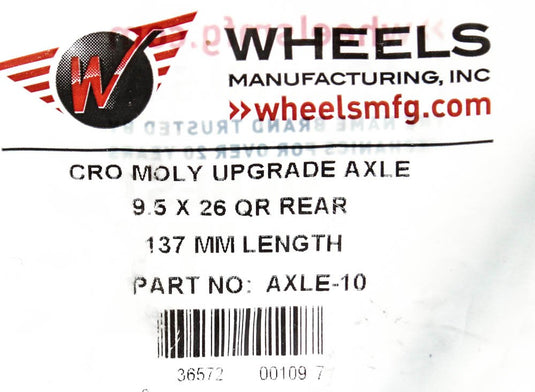 Wheels Manufacturing FR Axle, 9.5 x 26 tpi x 137mm Qr - RACKTRENDZ