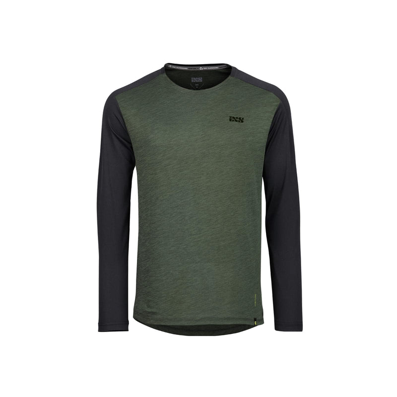 Load image into Gallery viewer, IXS Flow X MTB Jersey Long Sleeve Olive / Black, olive, XL - RACKTRENDZ
