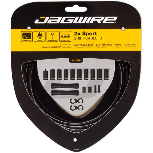 Jagwire 2X Sport Shift Kit for Adult Unisex, Black, One Size - RACKTRENDZ
